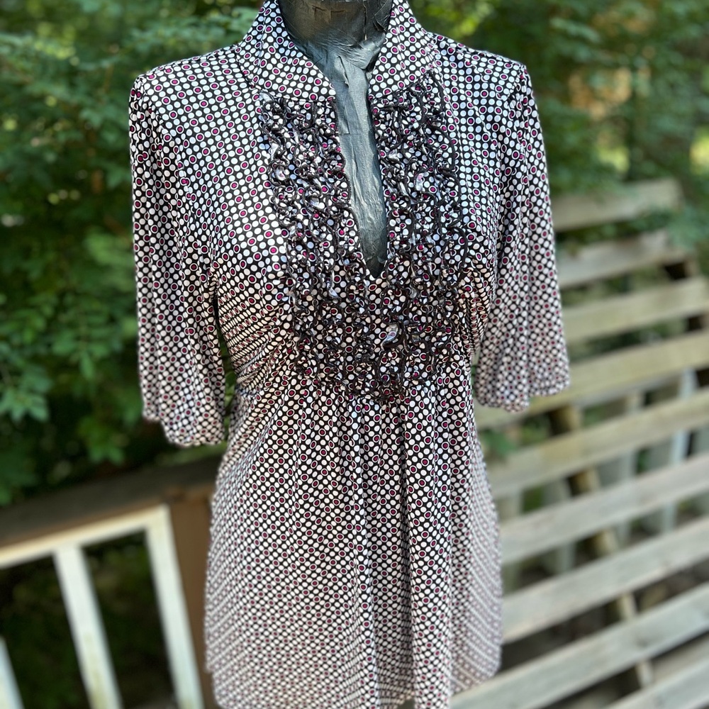 Heart Soul Black and White Polka Dot Blouse